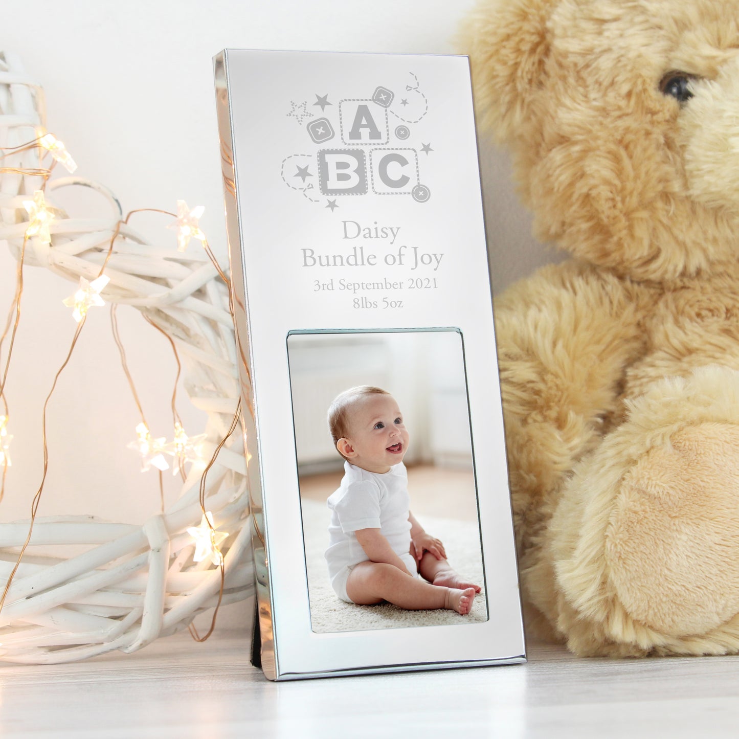 Personalised ABC Small 2x3 Silver Photo Frame - Personalise It!