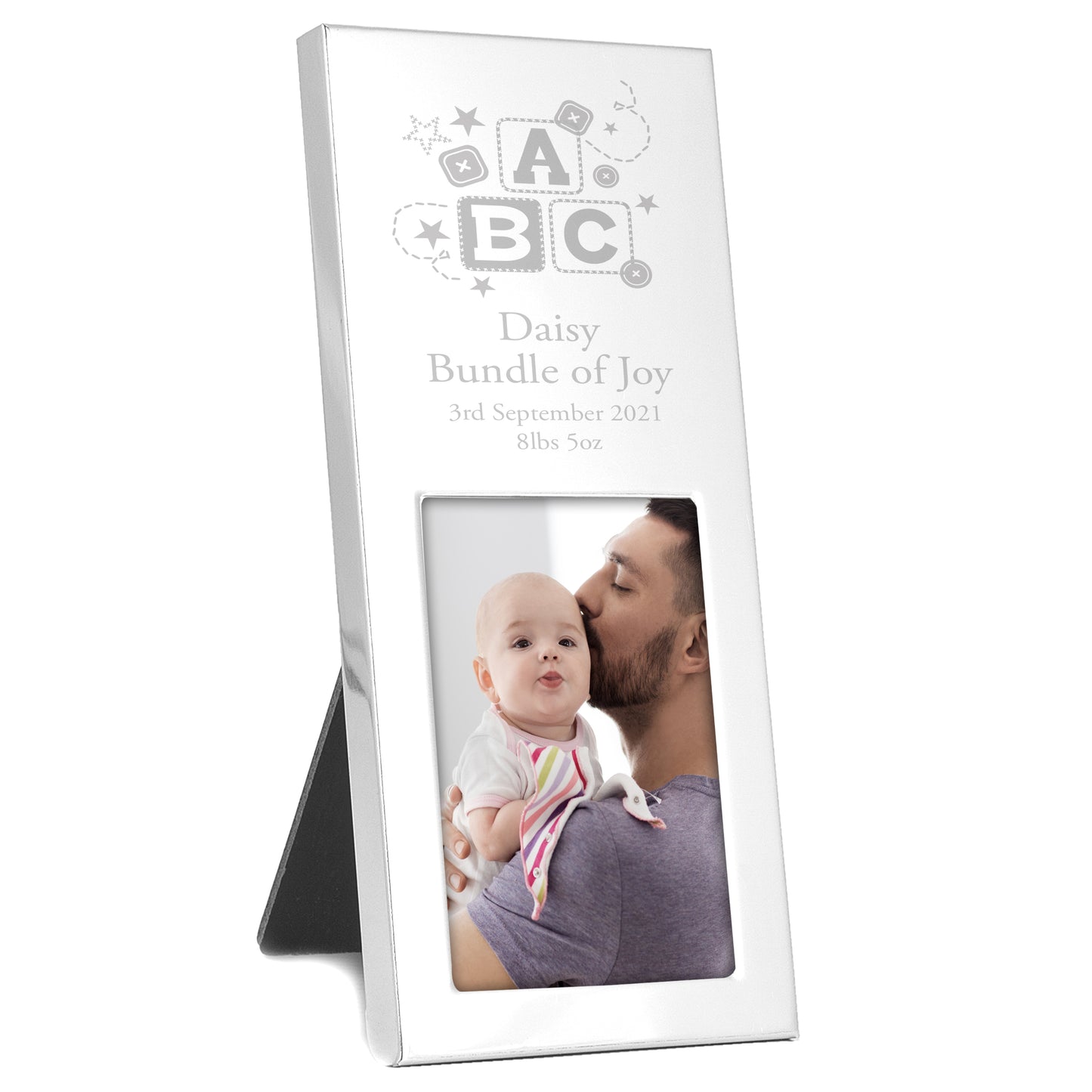 Personalised ABC Small 2x3 Silver Photo Frame - Personalise It!