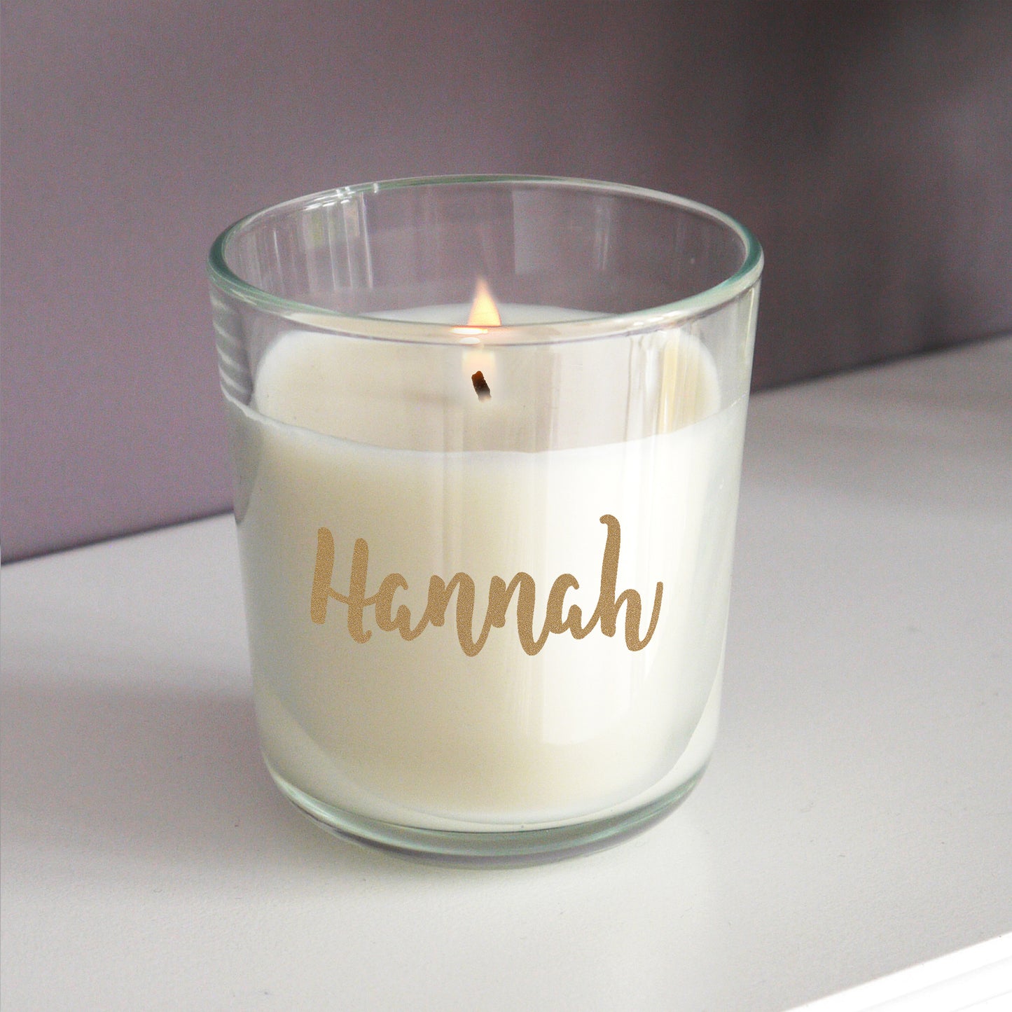 Personalised Gold Name Scented Jar Candle - Personalise It!