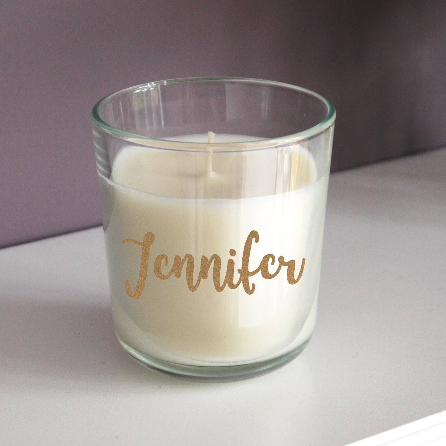 Personalised Gold Name Scented Jar Candle - Personalise It!