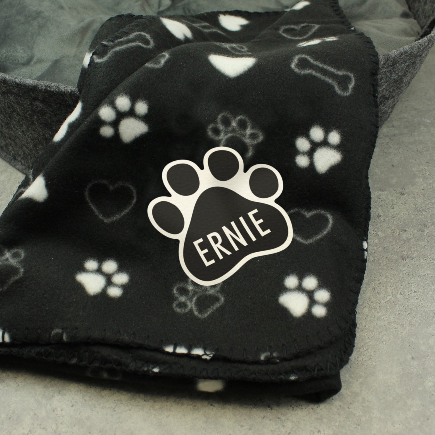 Personalised Dog Paw Print Fleece Blanket - Personalise It!