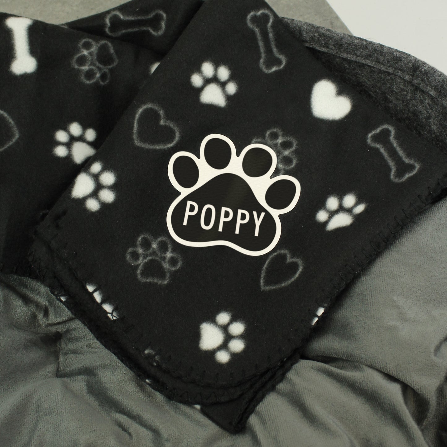 Personalised Dog Paw Print Fleece Blanket - Personalise It!