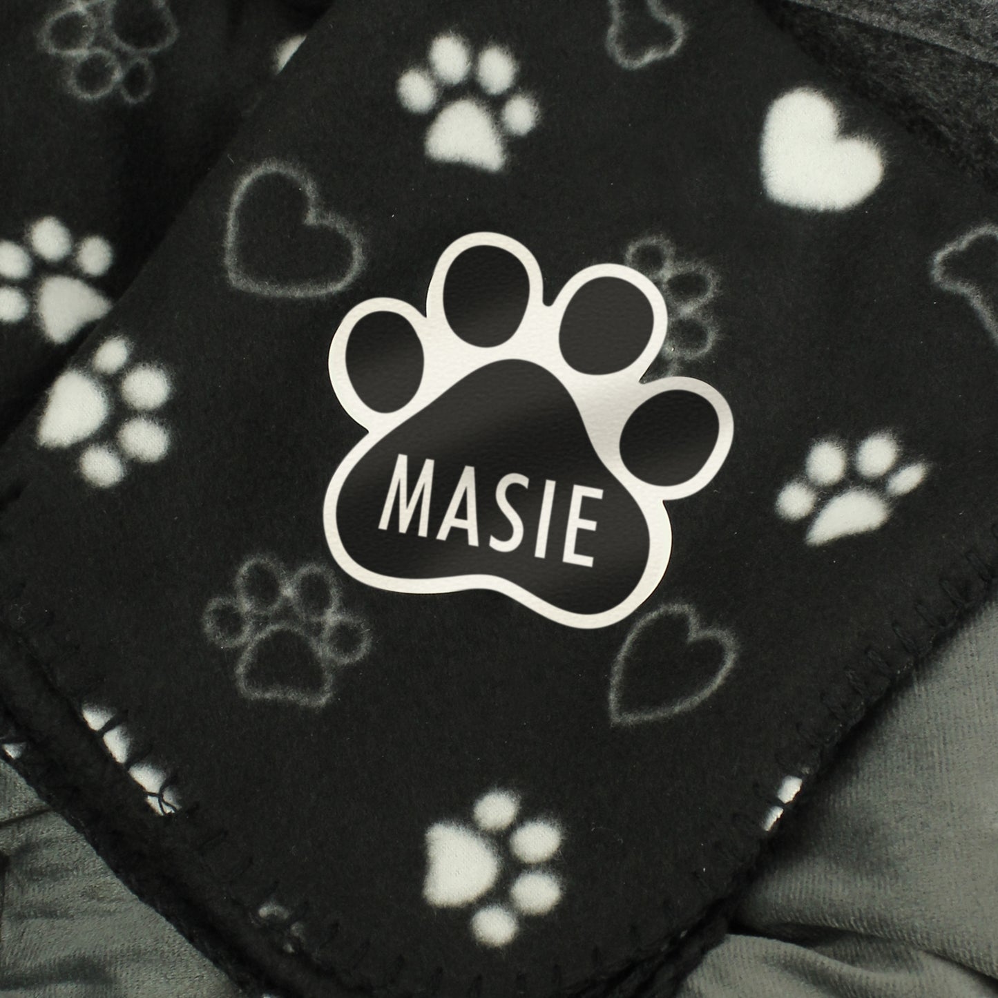 Personalised Dog Paw Print Fleece Blanket - Personalise It!