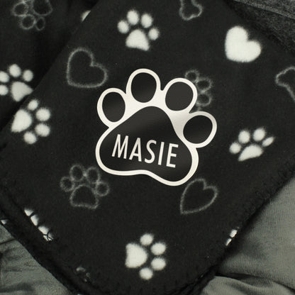 Personalised Dog Paw Print Fleece Blanket - Personalise It!