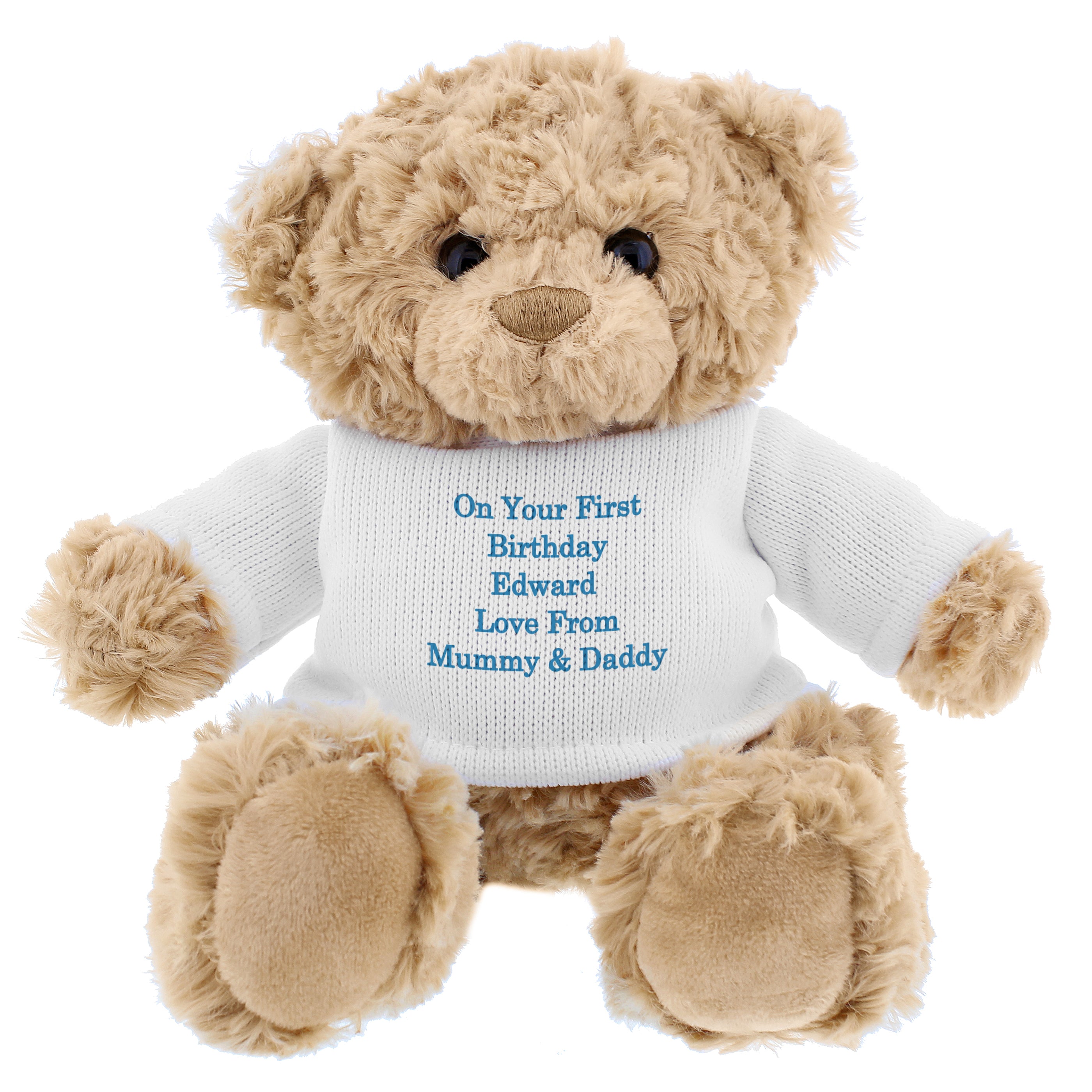 Personalised Message Teddy Bear Blue Personalise It Love Kate s