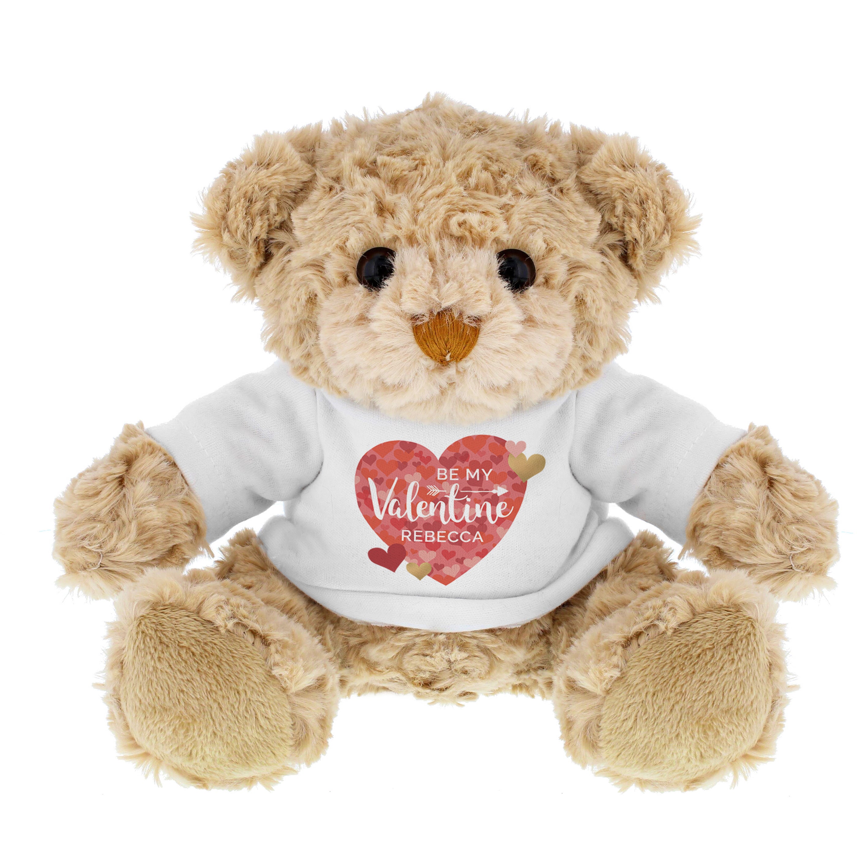 Personalised Valentine s Day Confetti Hearts Teddy Bear Personalise Love Kate s