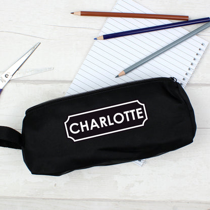 Personalised Black Pencil Case - Personalise It!