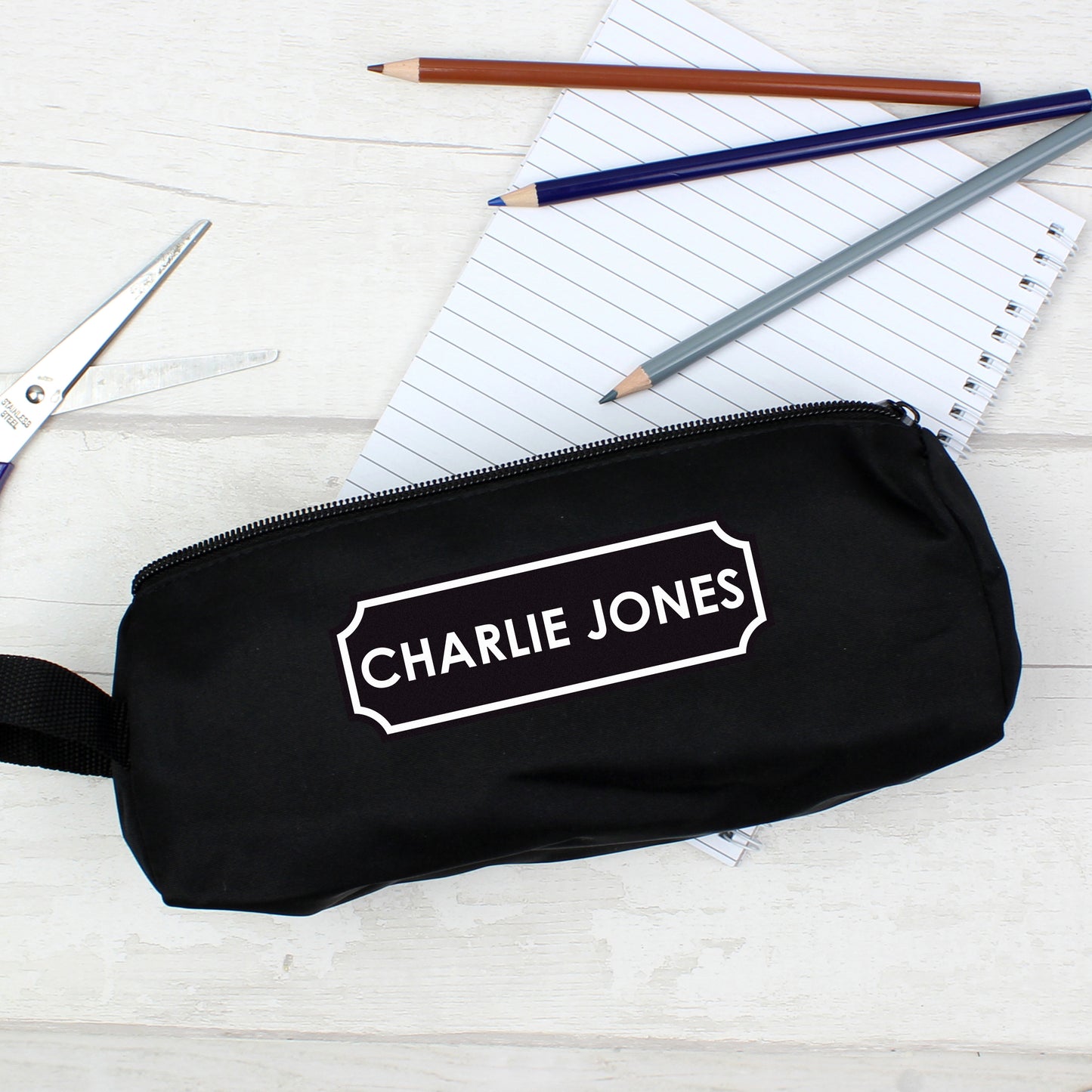 Personalised Black Pencil Case - Personalise It!