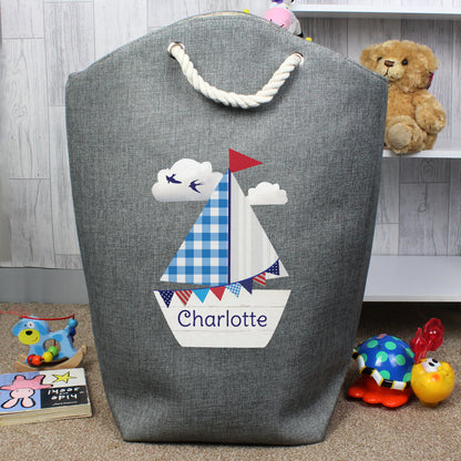 Personalised Sailboat Storage Bag - Personalise It!