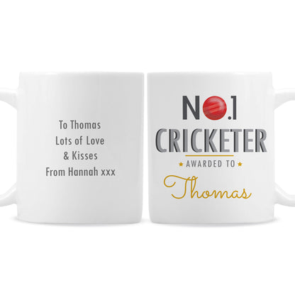 Personalised No.1 Cricketer Mug - Personalise It!