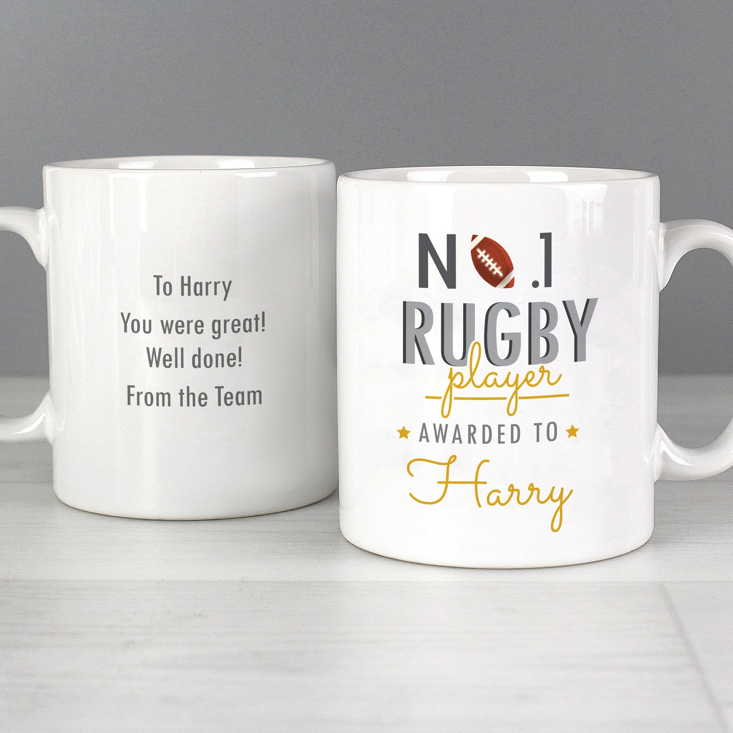 Personalised No.1 Rugby Player Mug - Personalise It!