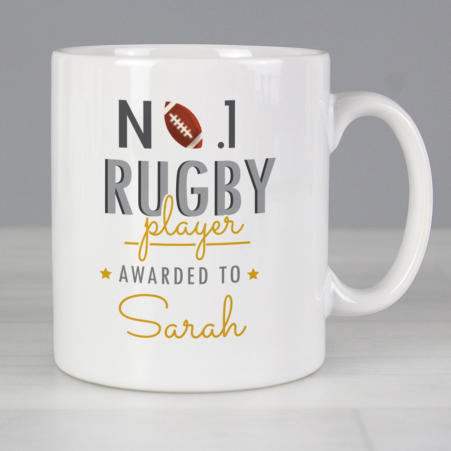 Personalised No.1 Rugby Player Mug - Personalise It!