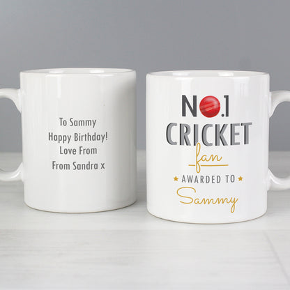 Personalised No.1 Cricket Fan Mug - Personalise It!