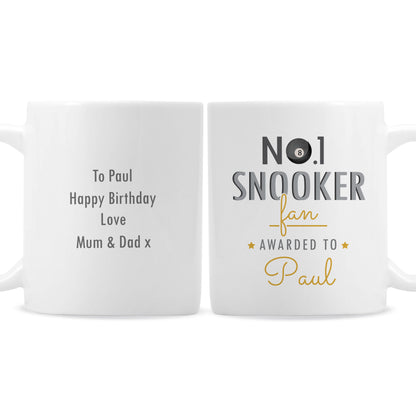 Personalised No.1 Snooker Fan Mug - Personalise It!