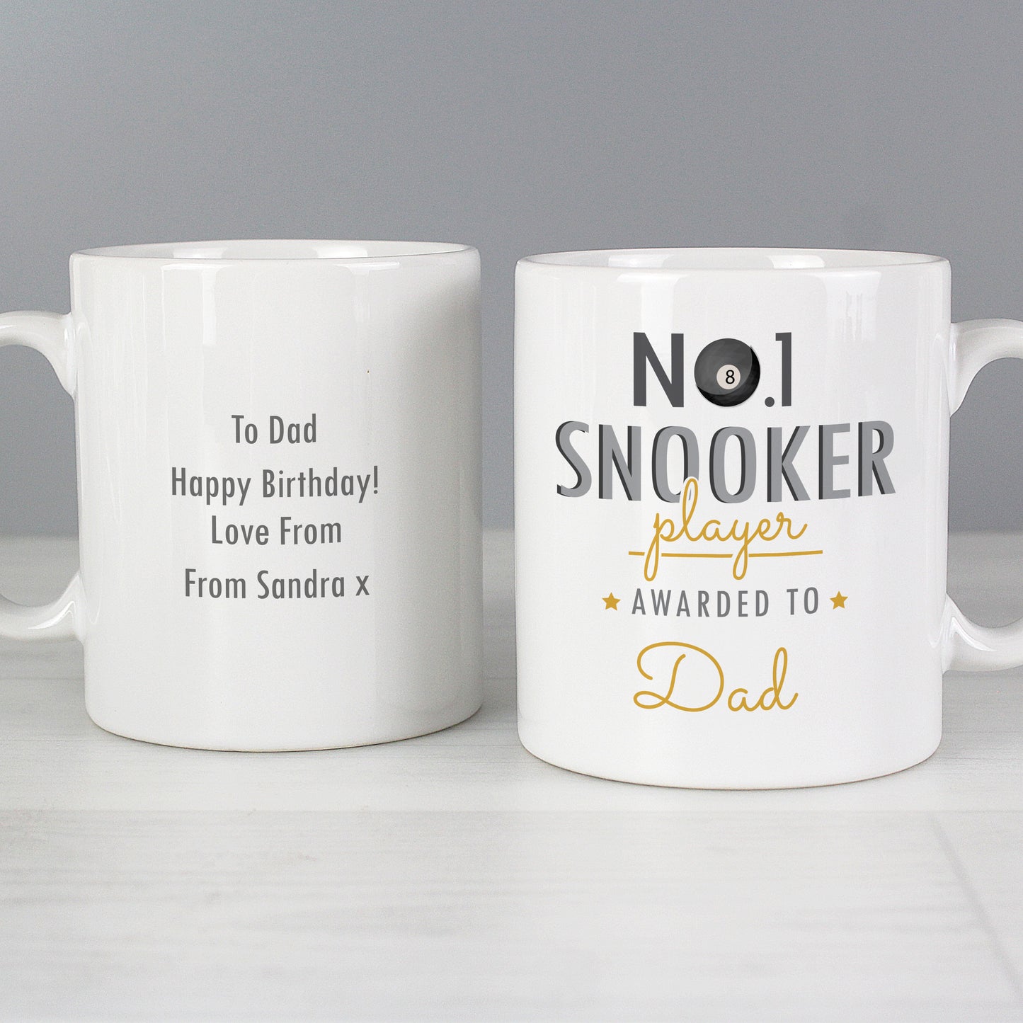 Personalised No.1 Snooker Fan Mug - Personalise It!