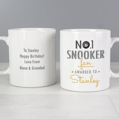 Personalised No.1 Snooker Fan Mug - Personalise It!