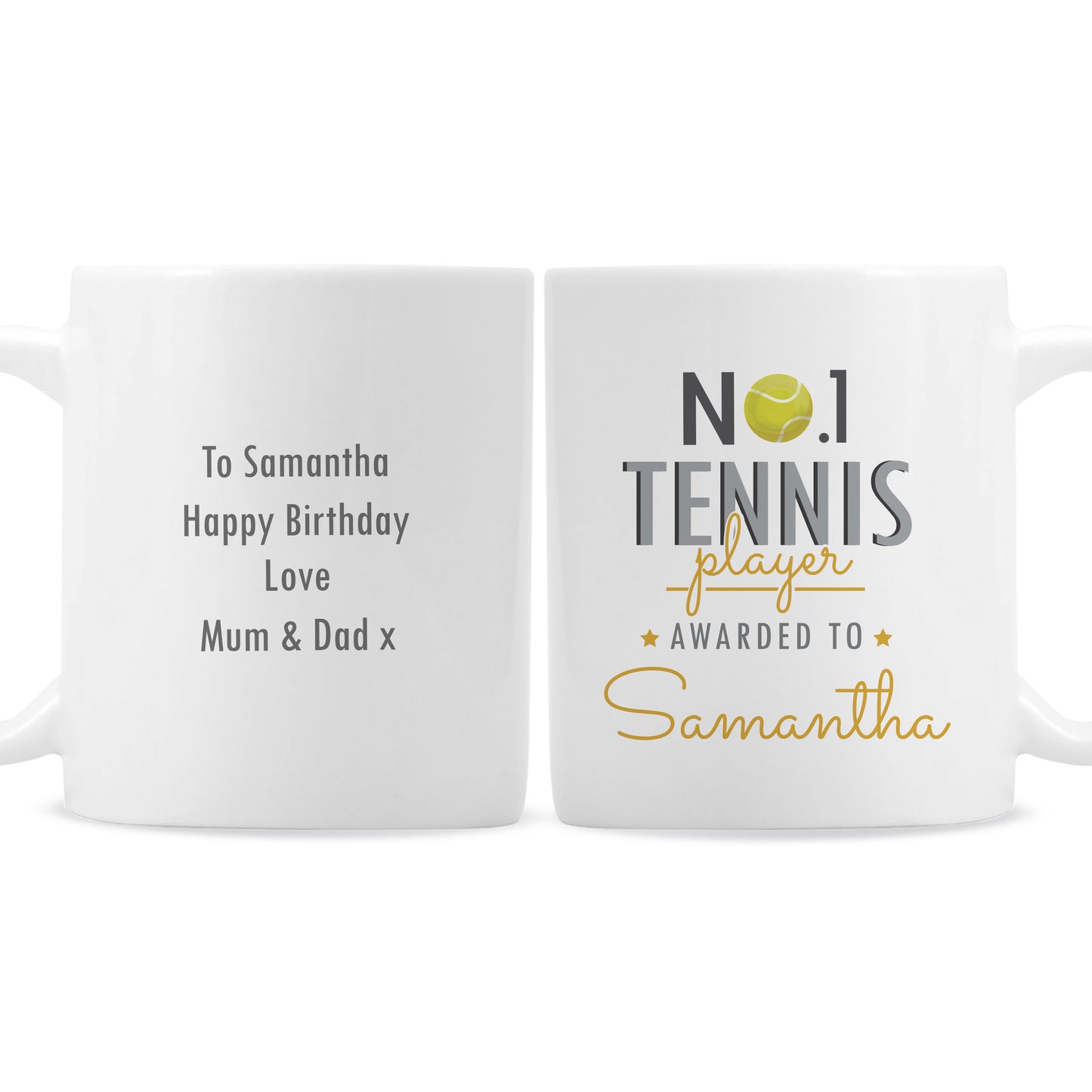 Personalised No.1 Tennis Player Mug - Personalise It!