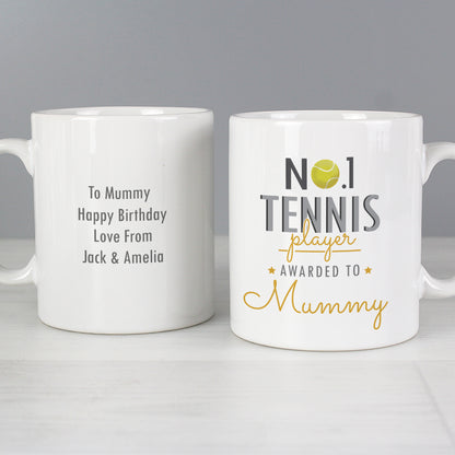 Personalised No.1 Tennis Player Mug - Personalise It!