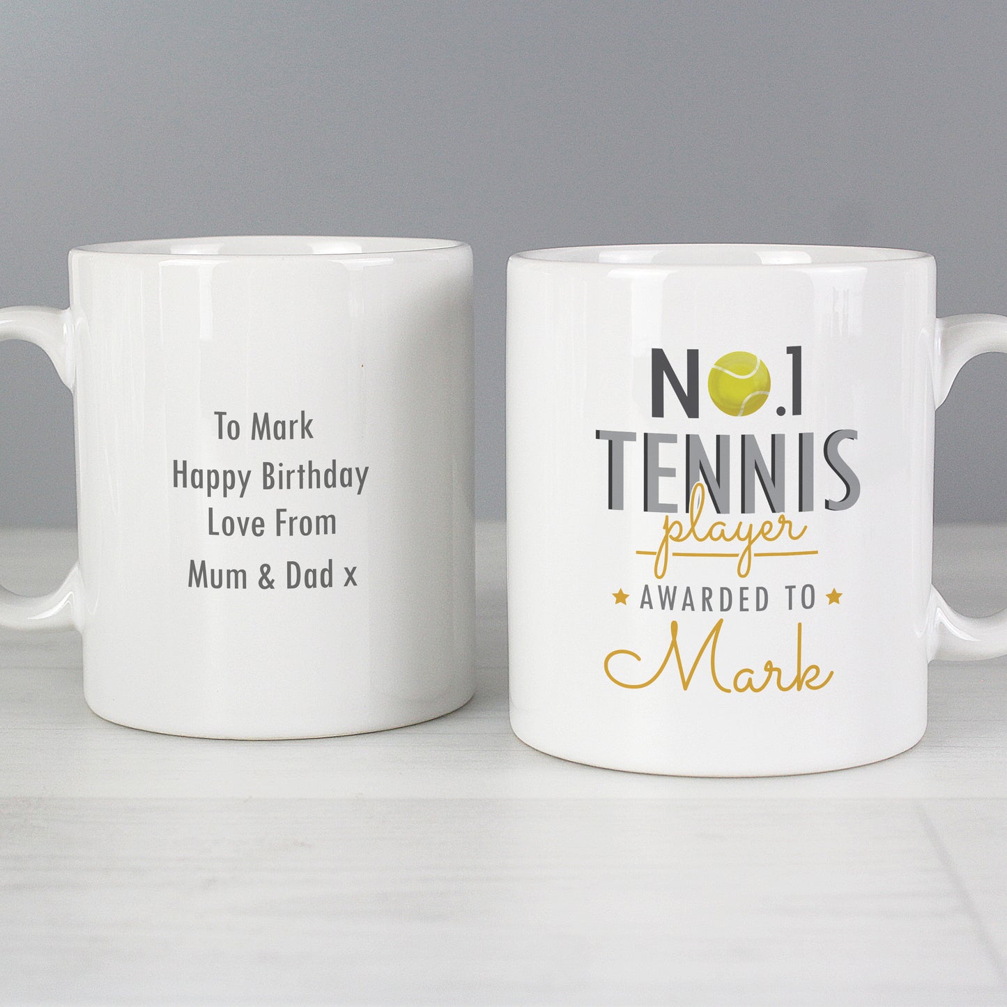 Personalised No.1 Tennis Player Mug - Personalise It!