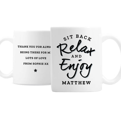 Personalised Sit Back & Relax Mug - Personalise It!