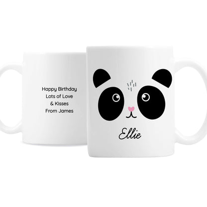 Personalised Cute Panda Face Mug - Personalise It!