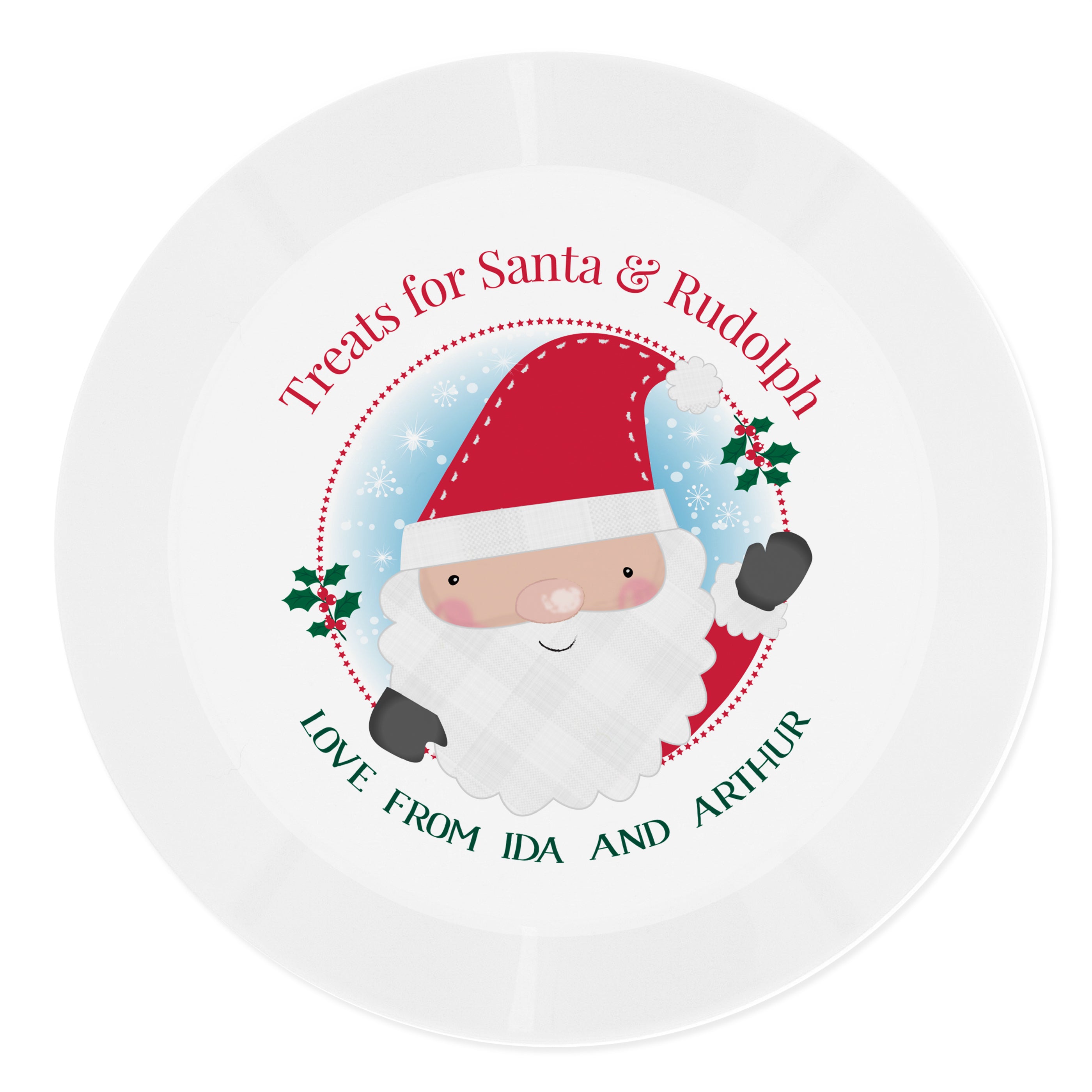 Plastic christmas plates best sale