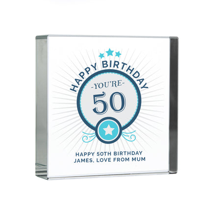 Personalised Birthday Large Crystal Token - Personalise It!