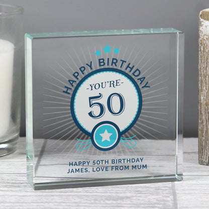 Personalised Birthday Large Crystal Token - Personalise It!