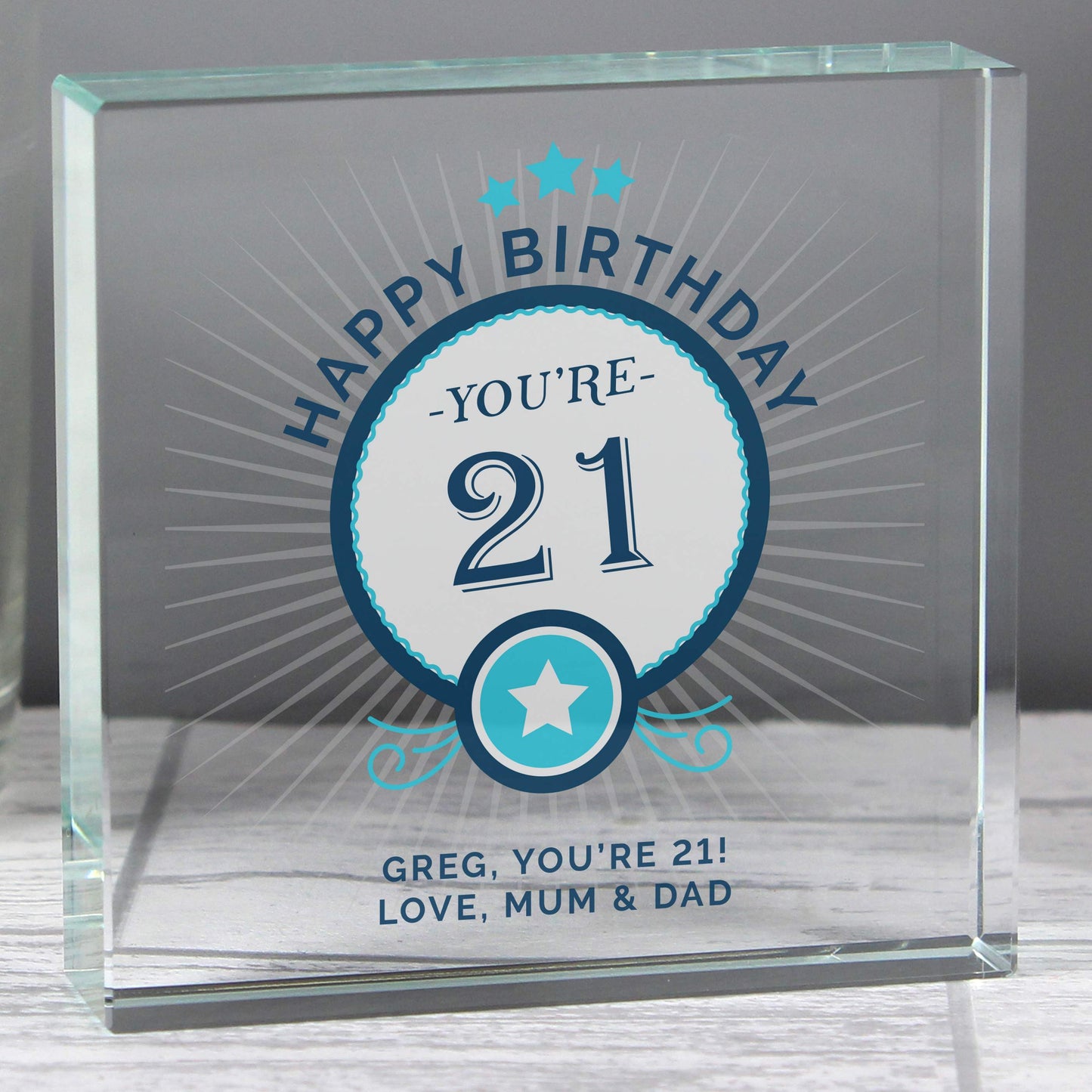 Personalised Birthday Large Crystal Token - Personalise It!