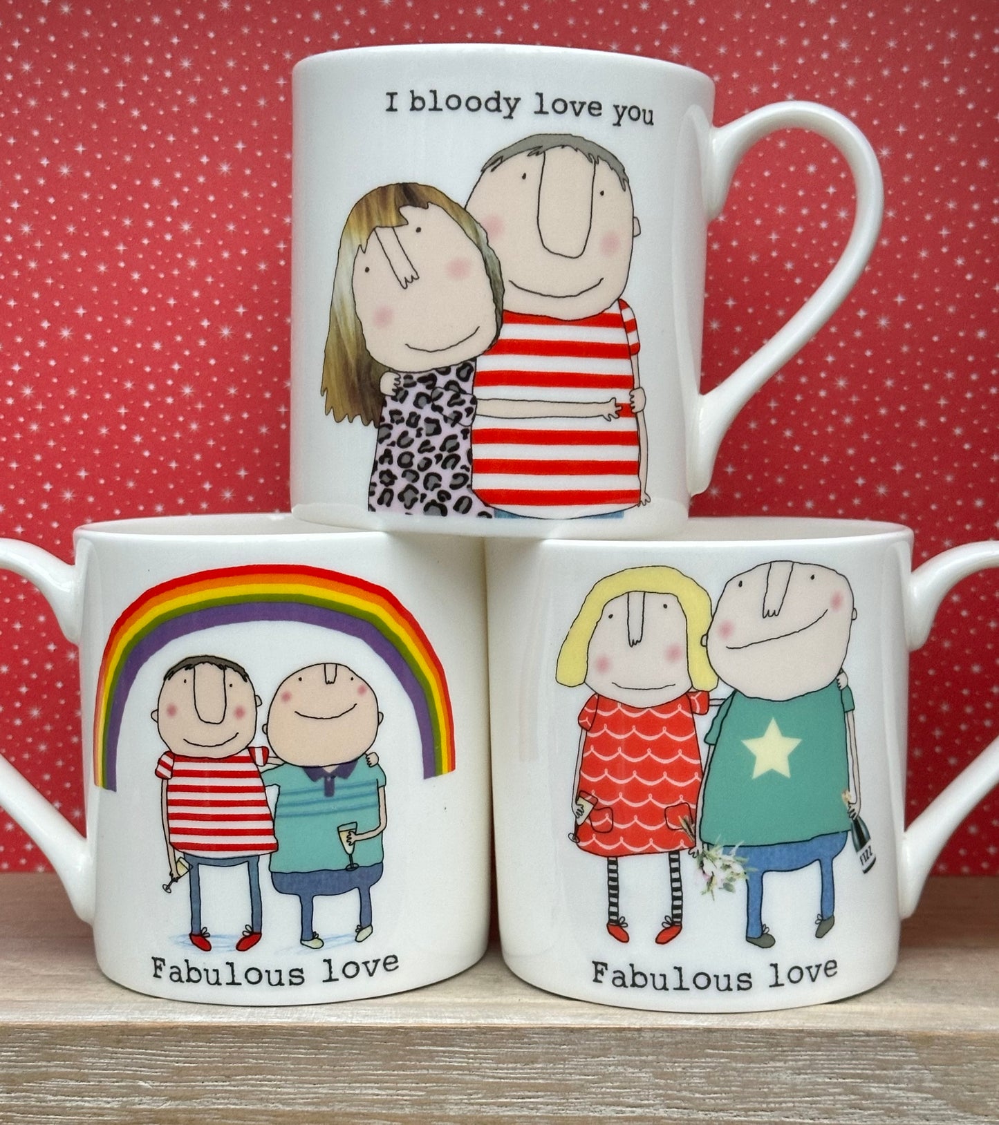 Rosie Made A Thing Fabulous Love Couple Mug Bone China Mug