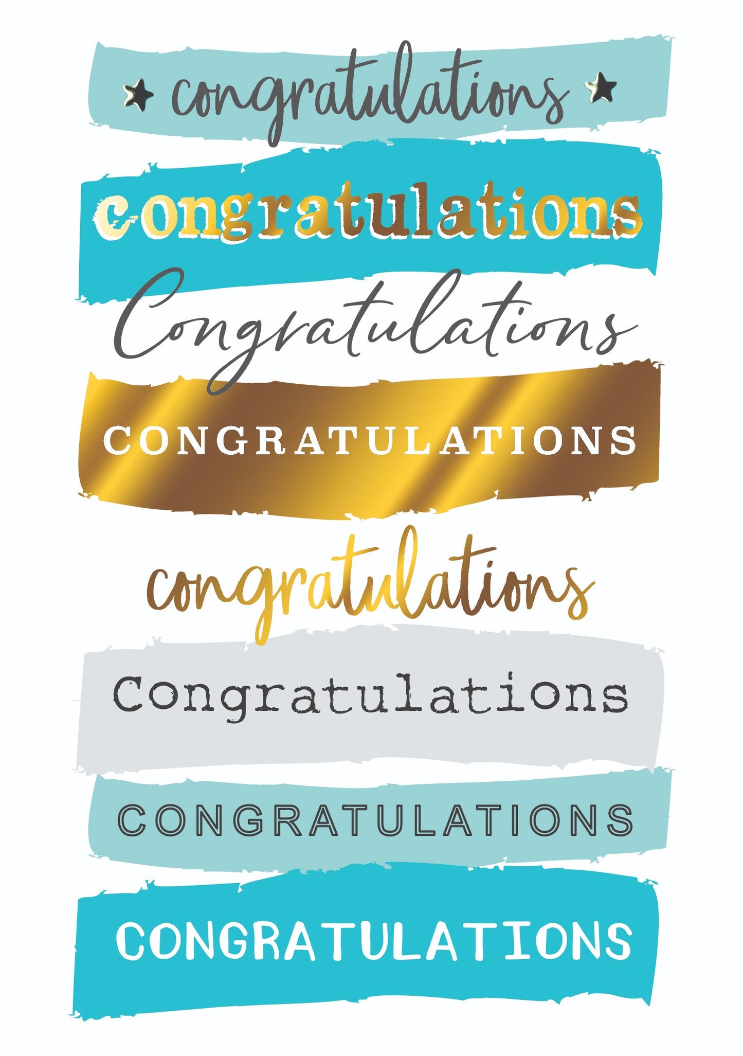 Congratulations Greeting Card Blank Inside