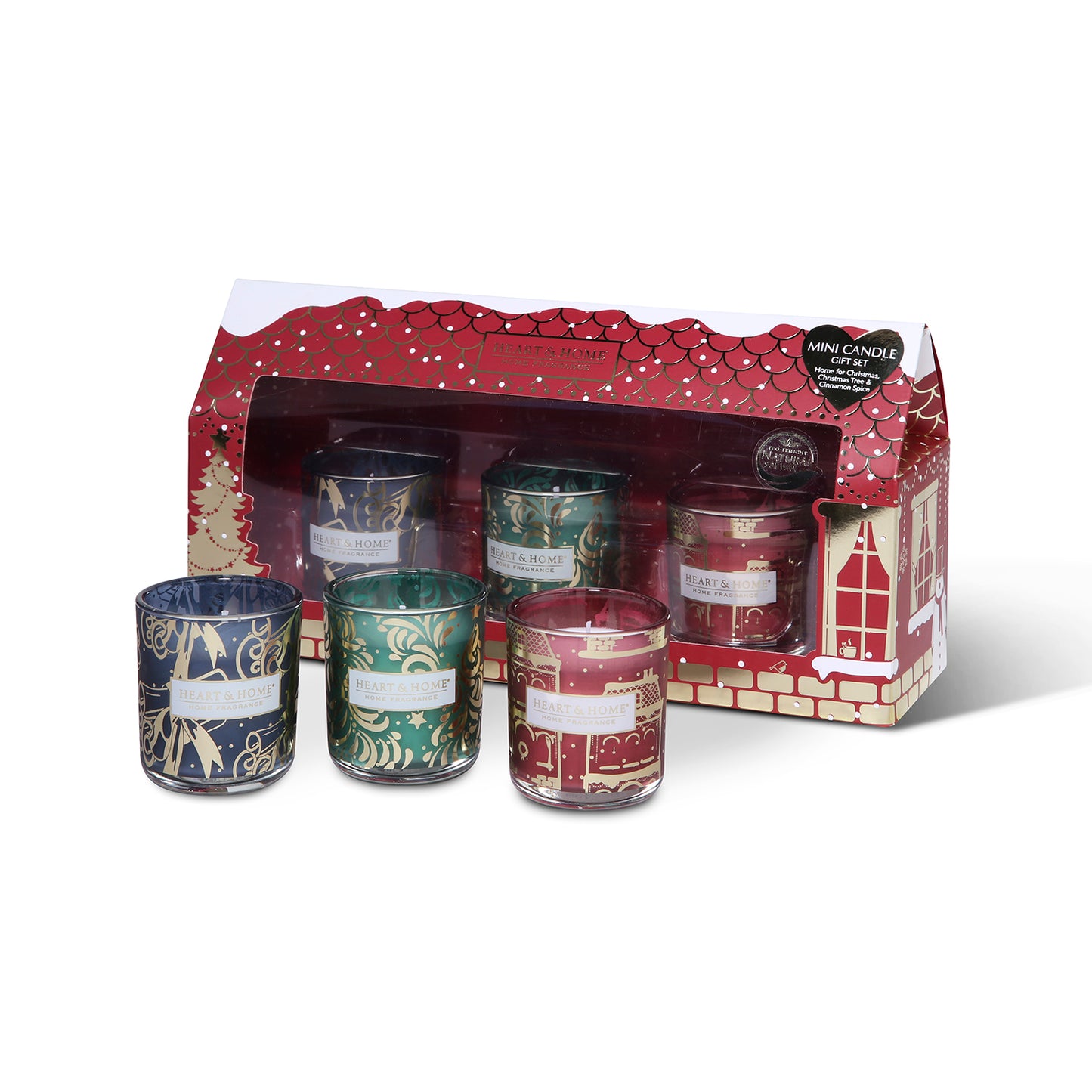 Heart & Home Mini Scented Candle Collection Christmas Gift Set