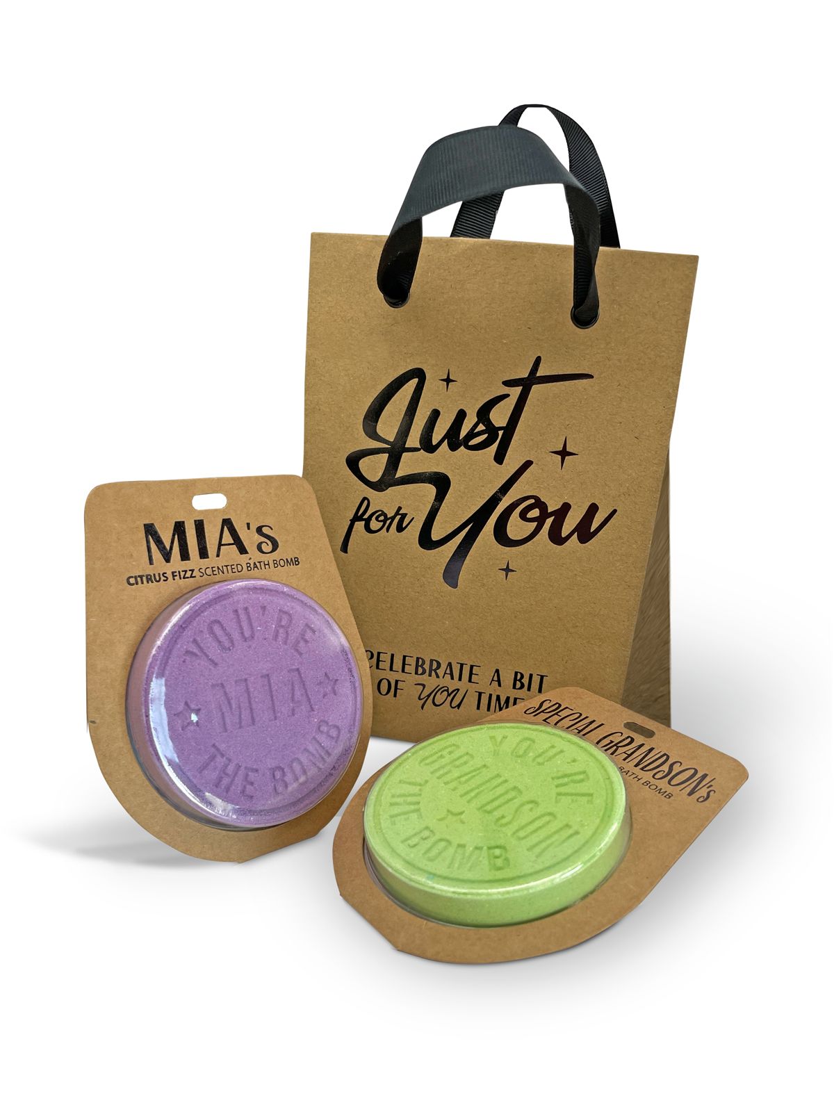 Bath Bomb Gift Bag Celebrate A Bit Of You Time 12cm x 17cm