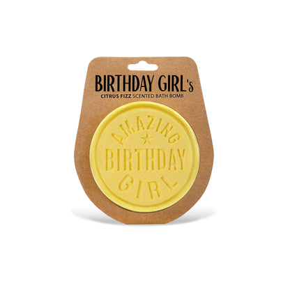 Birthday Girl Yellow Citrus Fizz Scented Bath Bomb