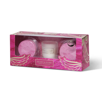 Heart & Home Guardian Angel Candle & Bath Bomb Gift Set In Gift Box