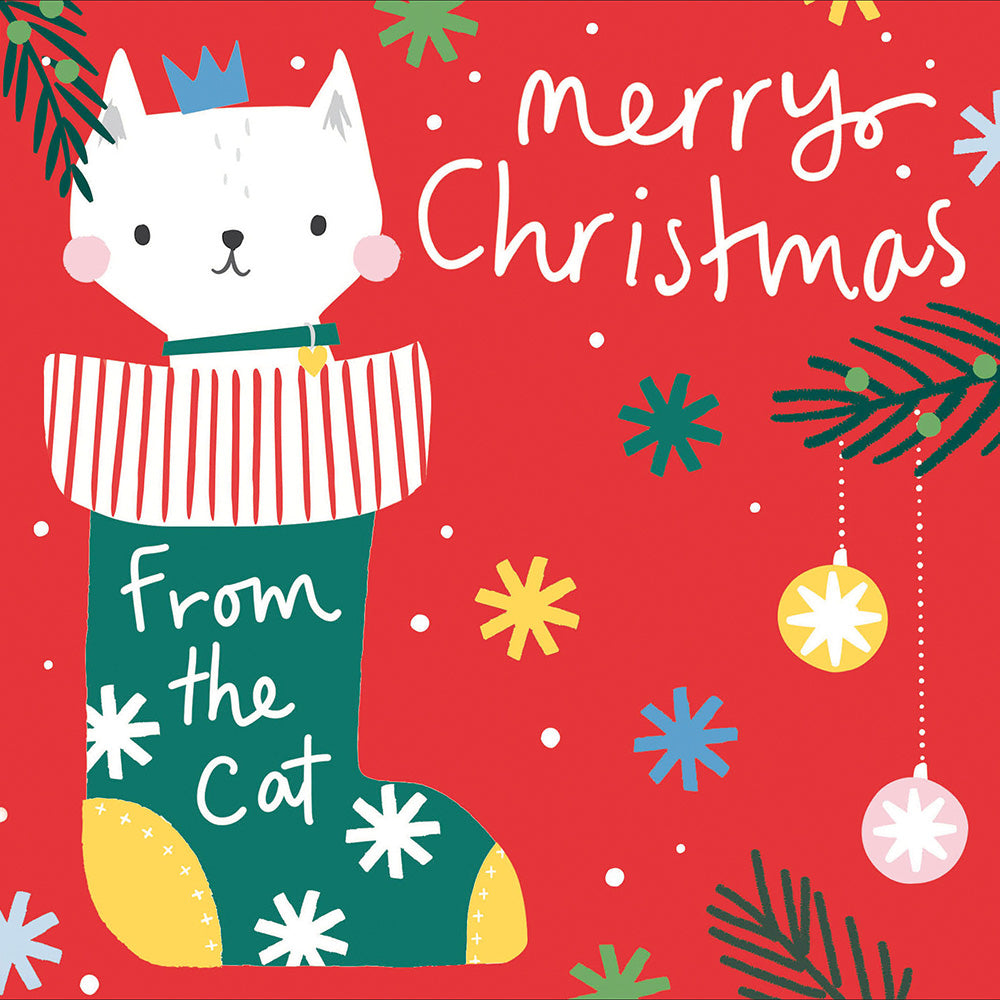 From The Cat Merry Christmas Cute Festive Christmas Card