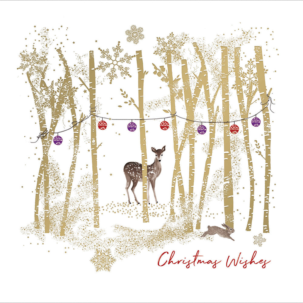 Box of 10 Christmas Cards In Robin & Deer Designs