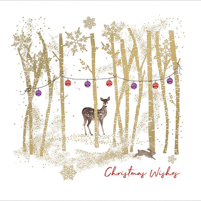 Box of 10 Christmas Cards In Robin & Deer Designs