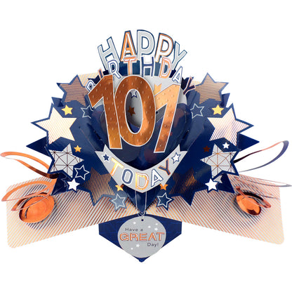 Happy 101st Birthday 101 Today Pop-Up Greeting Card