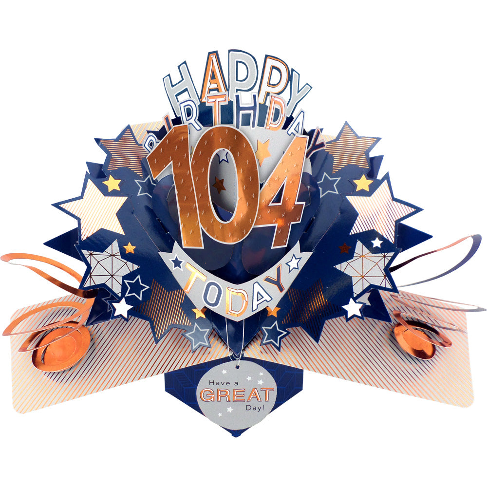 Happy 104th Birthday 104 Today Pop-Up Greeting Card