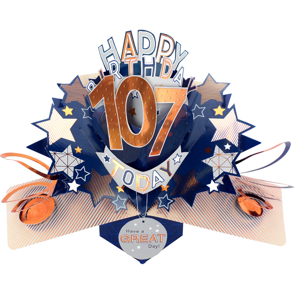 Happy 107th Birthday 107 Today Pop-Up Greeting Card