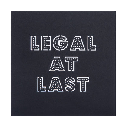 Legal At Last 18th Pop-Up Birthday Greeting Card Blank Inside