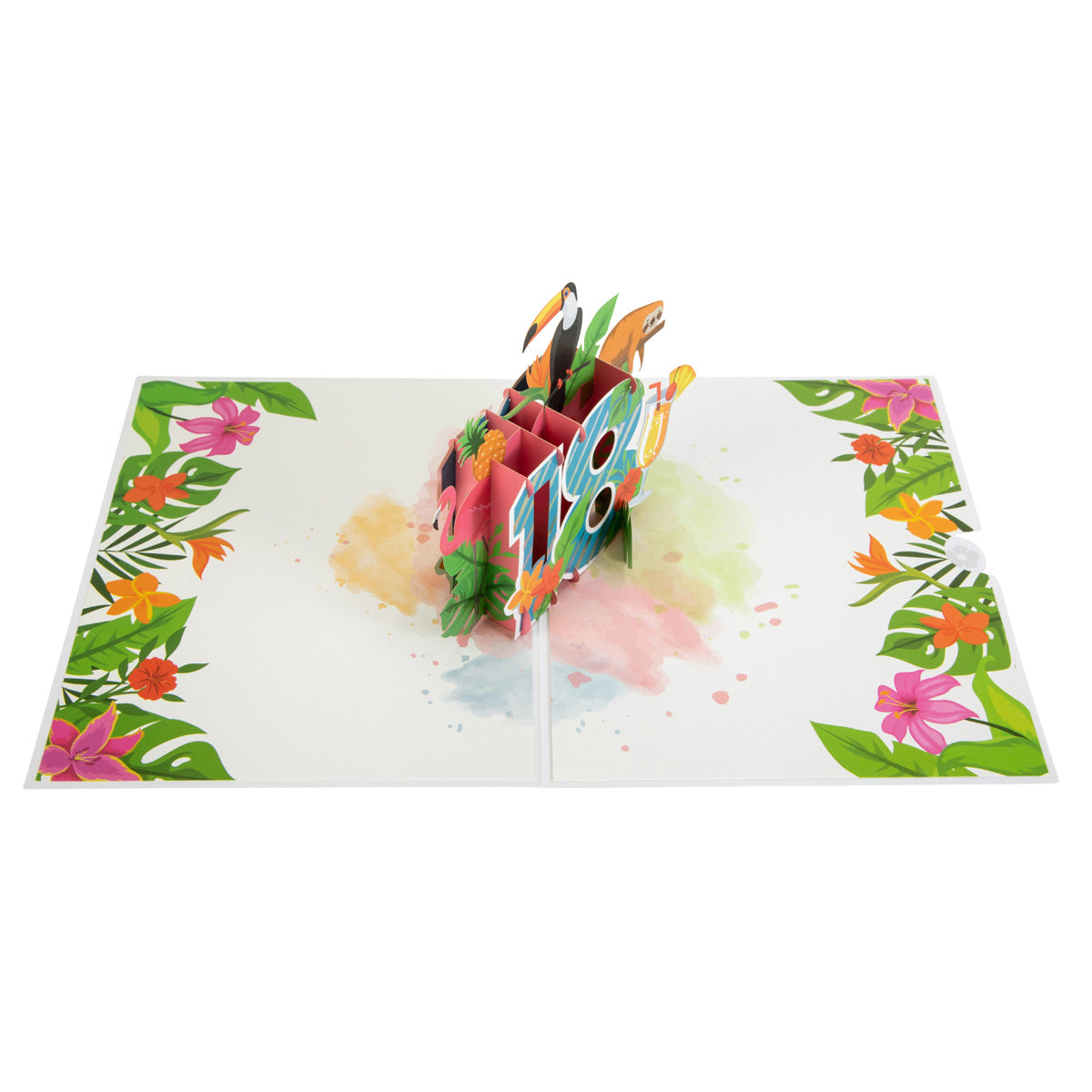 Tropical 18th Birthday Pop Up Greeting Card