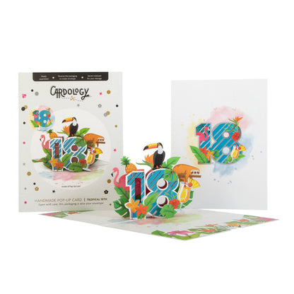 Tropical 18th Birthday Pop Up Greeting Card