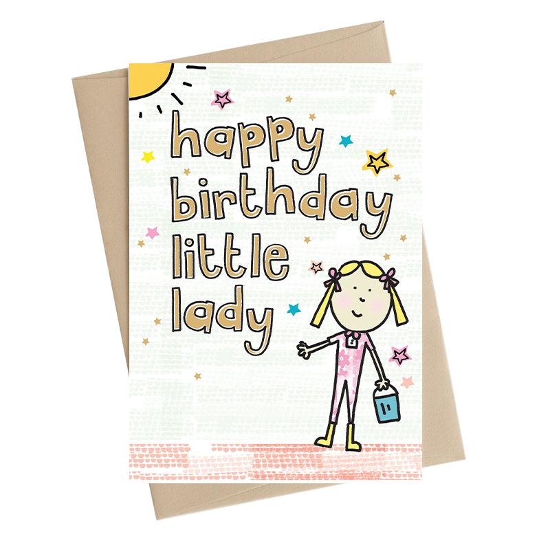 Happy Birthday To The Little Lady Greeting Card