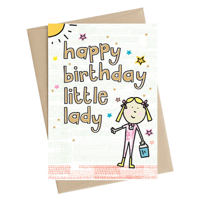 Happy Birthday To The Little Lady Greeting Card