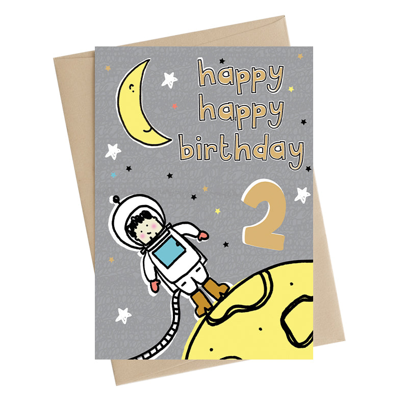 Happy Happy Boys 2nd Birthday Greeting Card