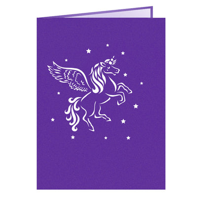 Unicorn Laser Cut Pop Up Greeting Card