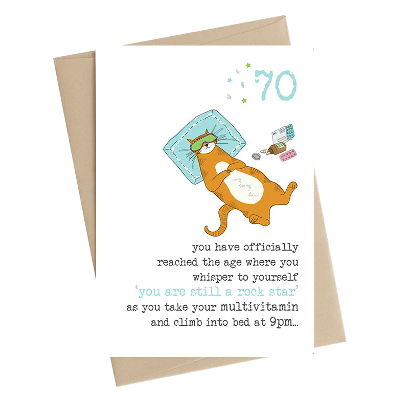 Still A Rock Star 70th Birthday Greeting Card