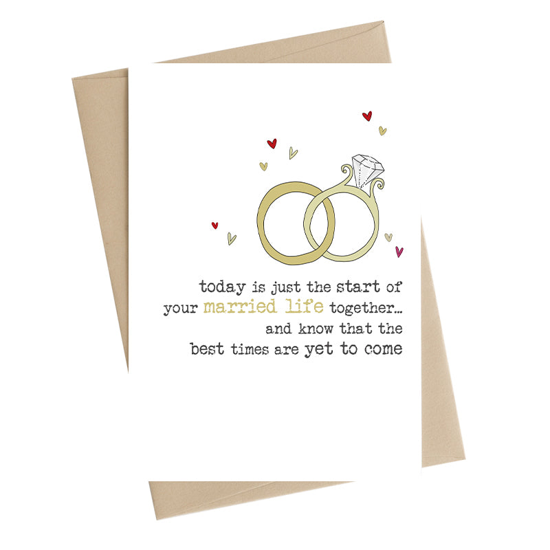 The Start Of Your Married Life Greeting Card